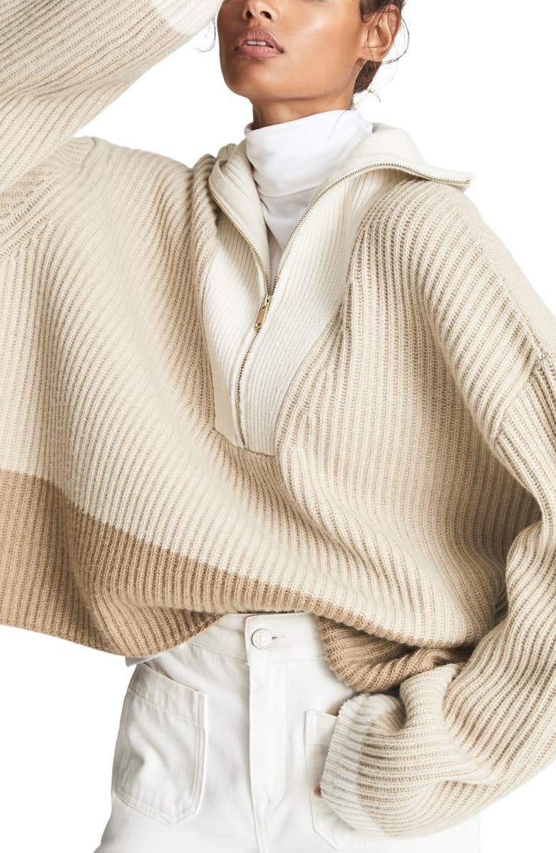 Reiss Jackie Wool & Cotton Blend Sweater, Alternate, color, 