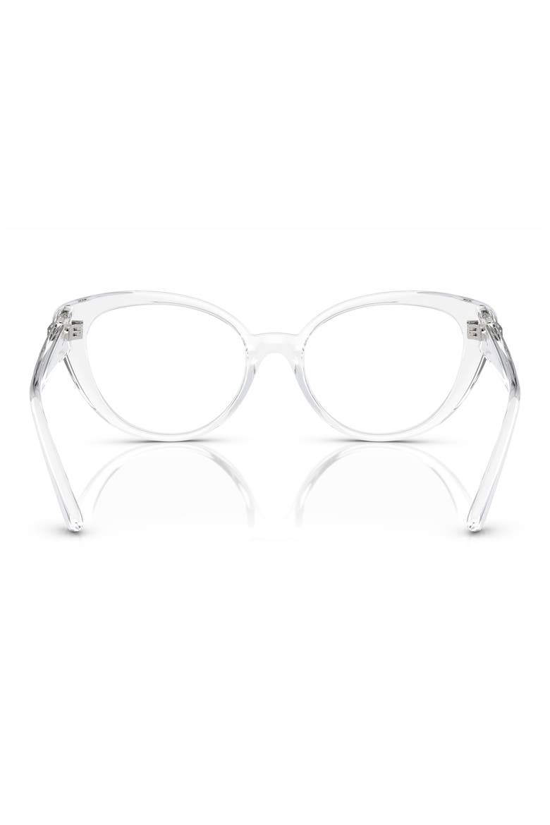 53mm Cat Eye Optical Glasses, Alternate, color, CRYSTAL