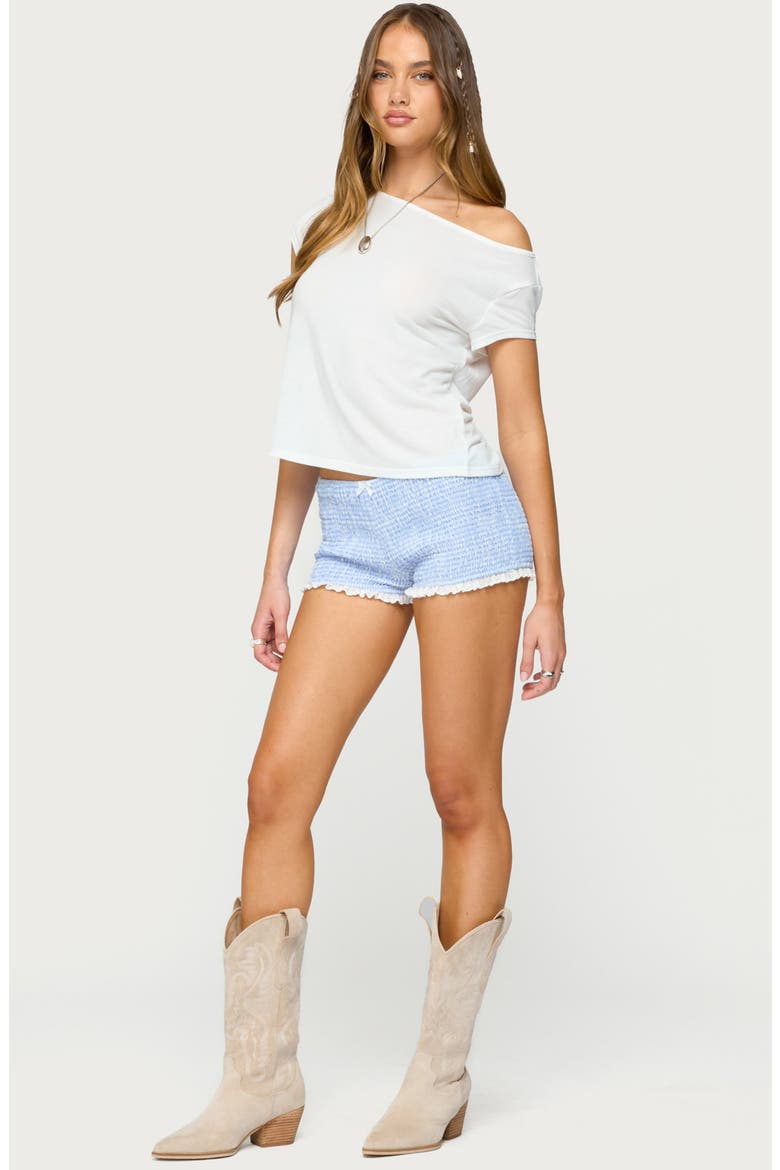 Anabella One-Shoulder T-Shirt, Alternate, color, WHITE