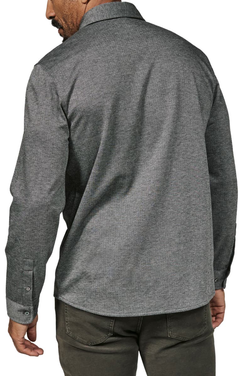 7 Diamonds Generation Knit Button-Up Shirt, Alternate, color, Grey