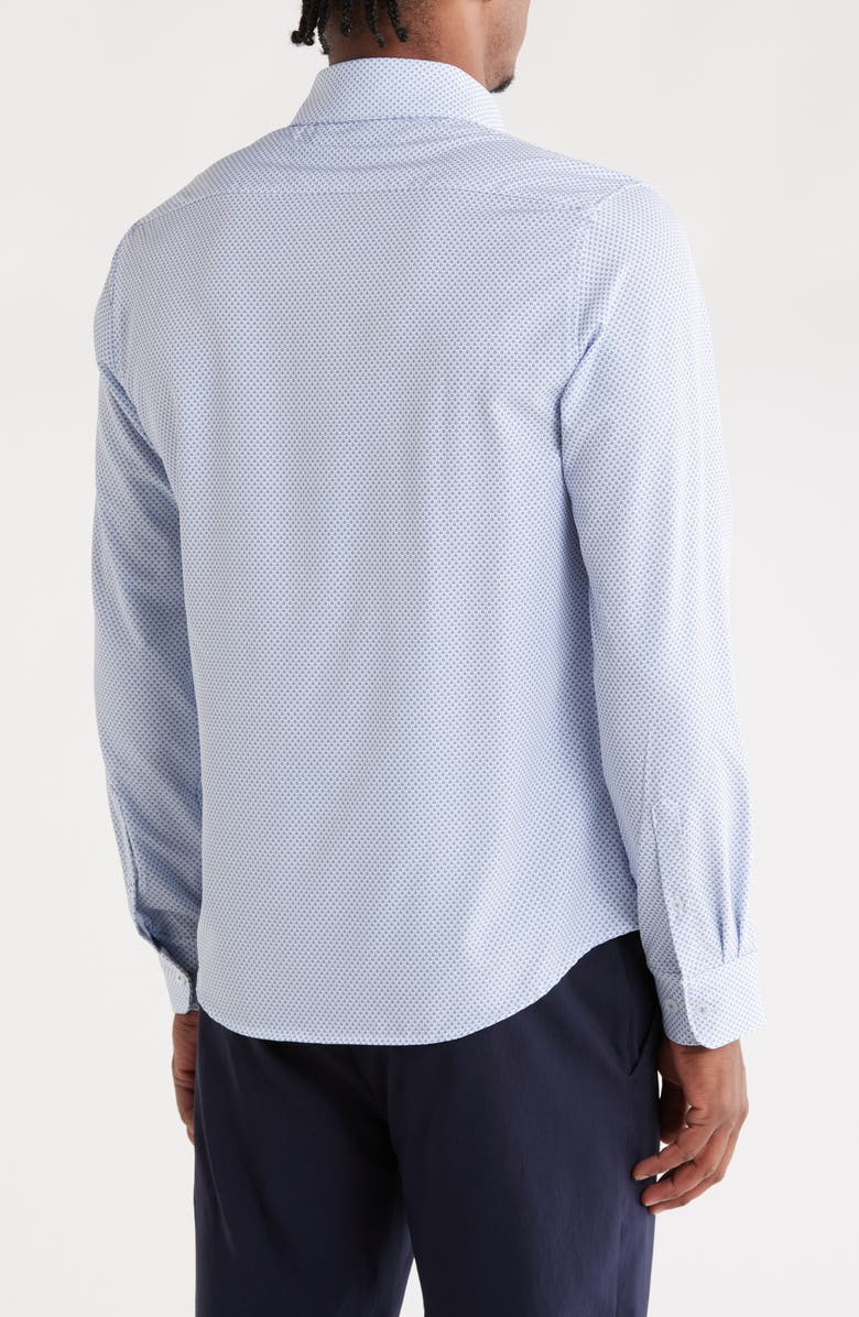 DENIM AND FLOWER Circles Button-Up Shirt, Alternate, color, Blue/ White