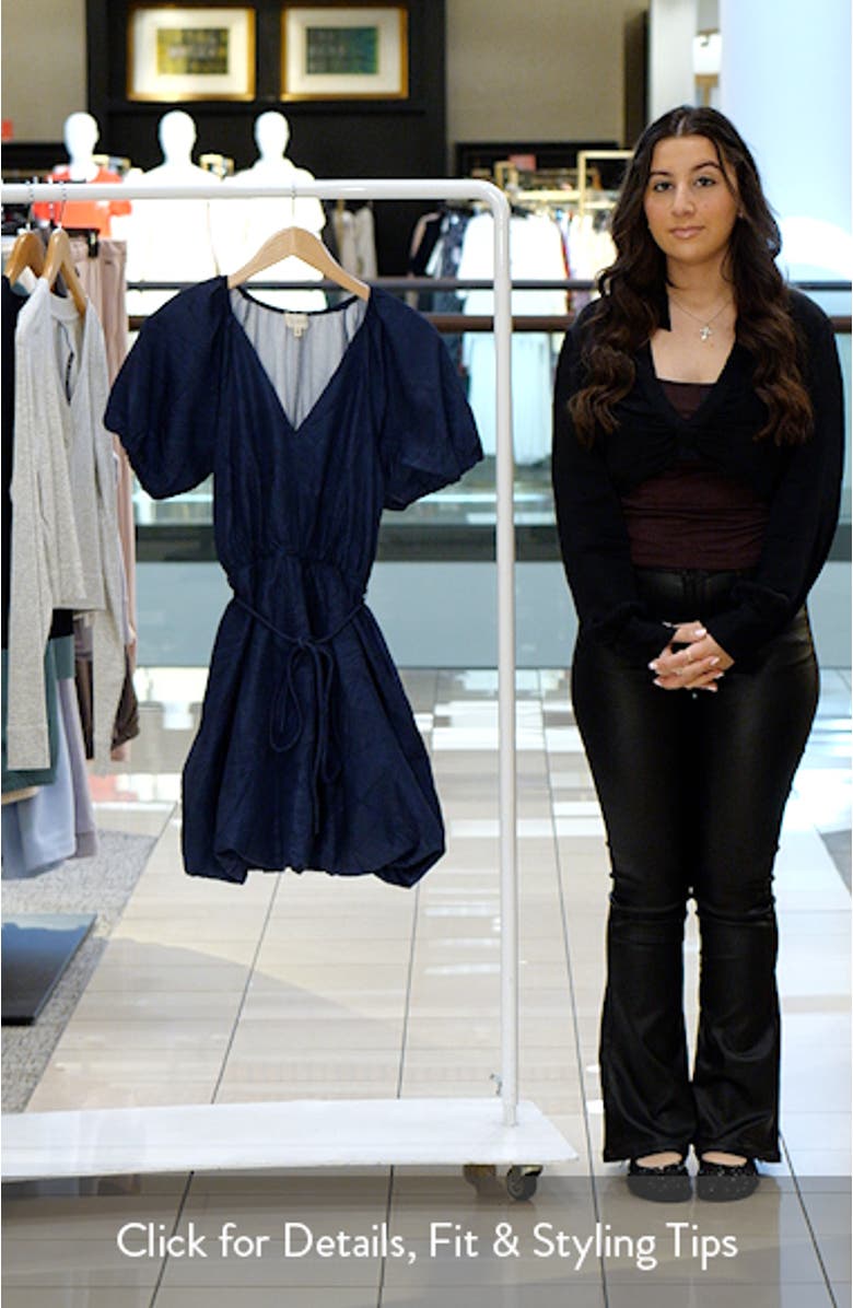 Tie Waist Bubble Minidress, sales video thumbnail