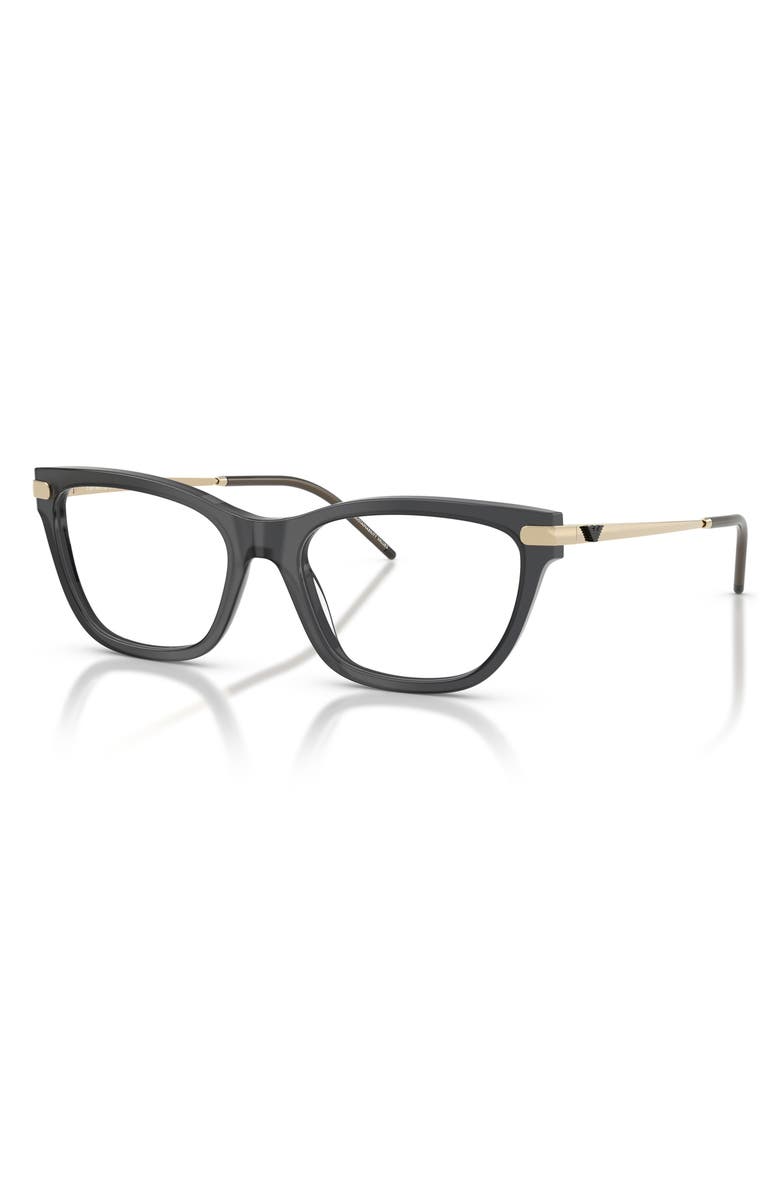 Emporio Armani 54mm Cat Eye Optical Glasses, Alternate, color,