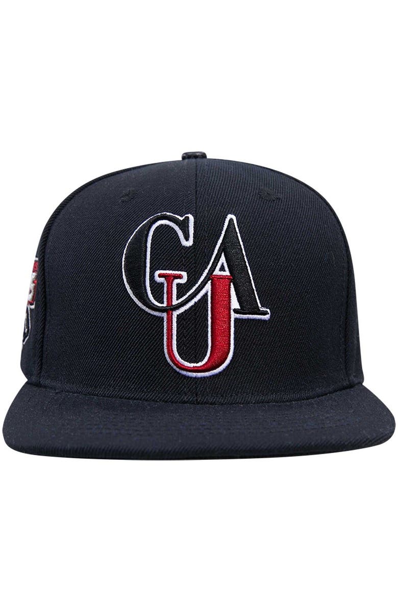 PRO STANDARD Men's Pro Standard Black Clark Atlanta Panthers Arch Over Logo Evergreen Snapback Hat, Alternate, color, 