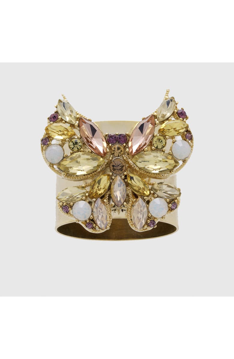 Joanna Buchanan Jeweled butterfly napkin rings, blue, set of two, Main, color, Yellow