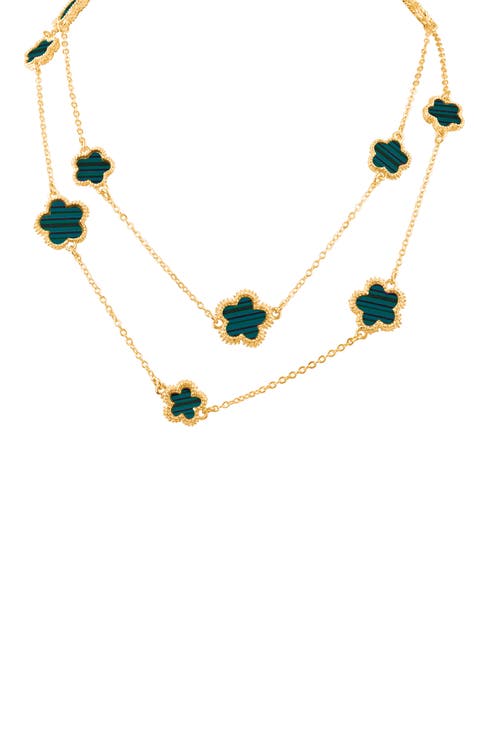 Resin Clover Station Necklace