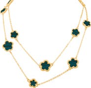 JARDIN Resin Clover Station Necklace