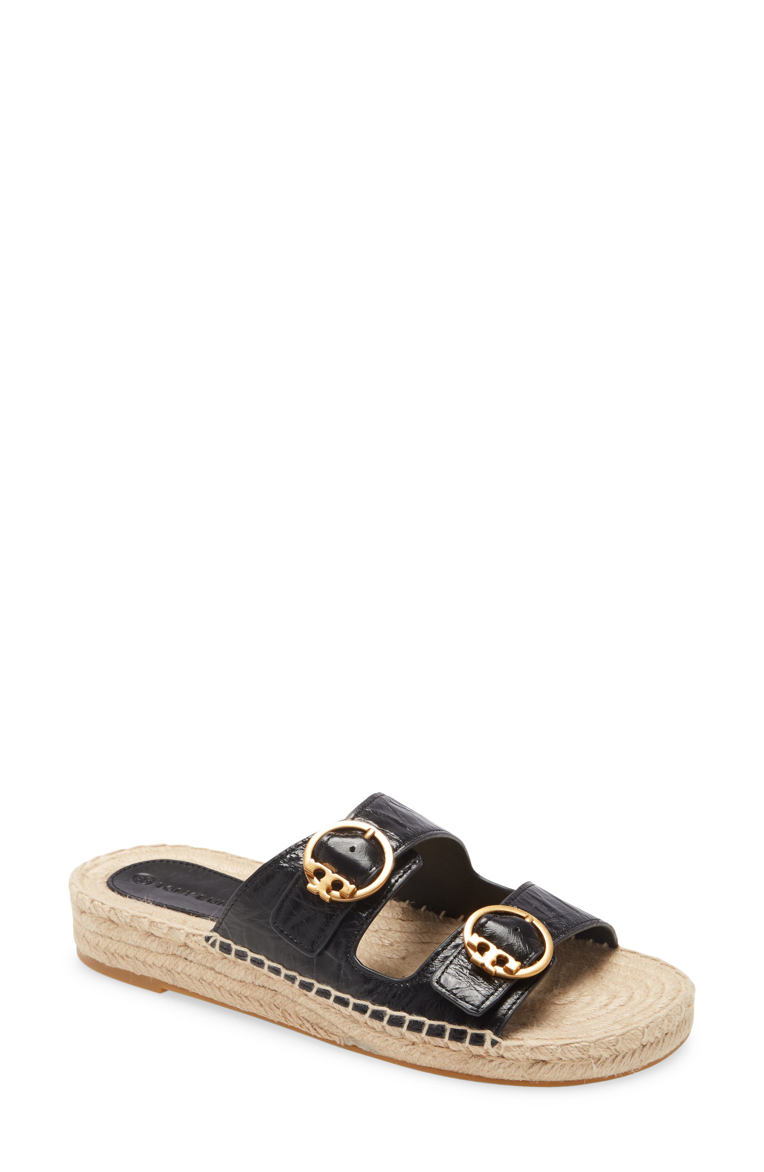 Tory Burch Selby Two-Band Espadrille Slide Sandal, Main, color, 