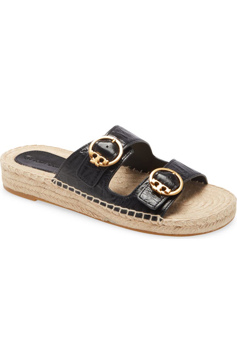 Tory Burch Selby Two-Band Espadrille Slide Sandal, Main, color,