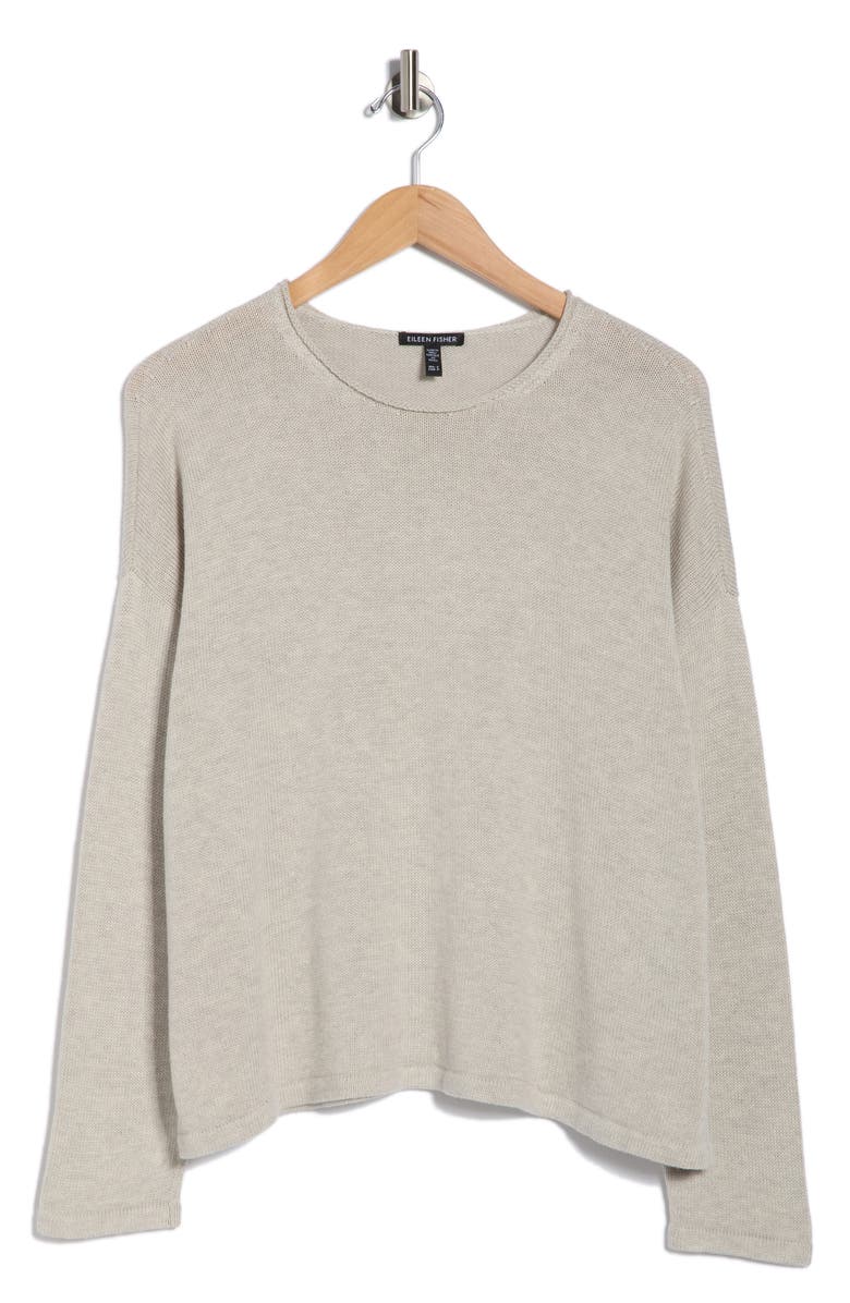 Eileen Fisher Long Sleeve Sweater, Alternate, color, Sea Salt