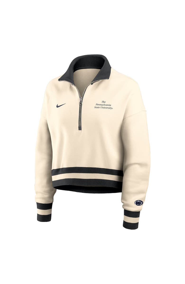 Nike Women's Nike Tan Penn State Nittany Lions Legacy Half-Zip Sweatshirt, Alternate, color, Cream