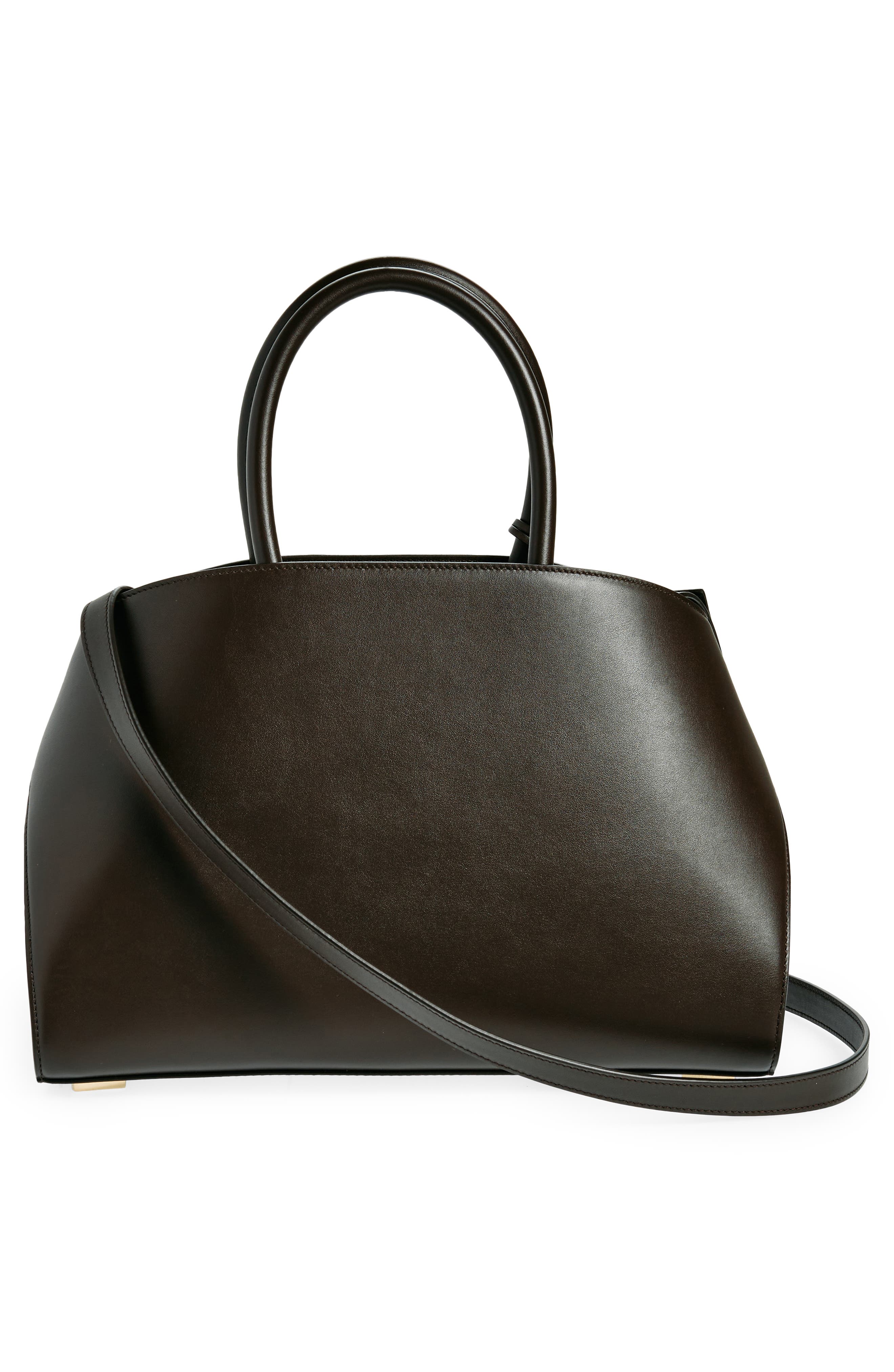 FERRAGAMO Small Hug Canvas & Leather Satchel, Alternate, color, 