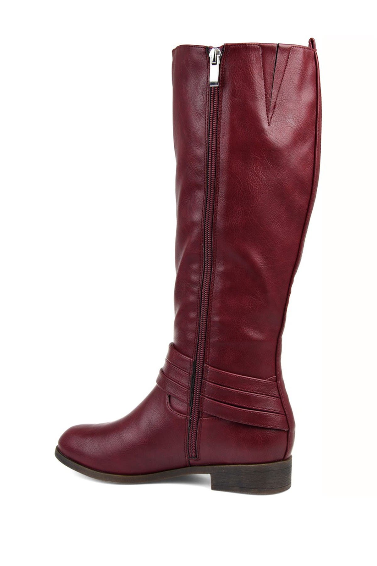 JOURNEE Ivie Tall Boot, Alternate, color, WINE