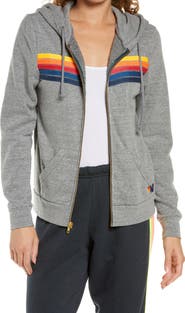 Aviator Nation 5-Stripe Zip Hoodie