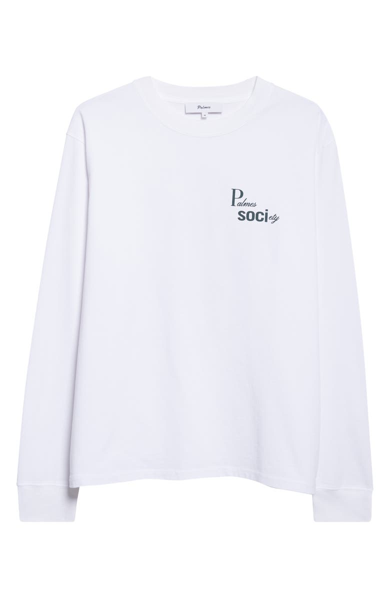 PALMES Piano Long Sleeve Graphic T-Shirt, Main, color, White