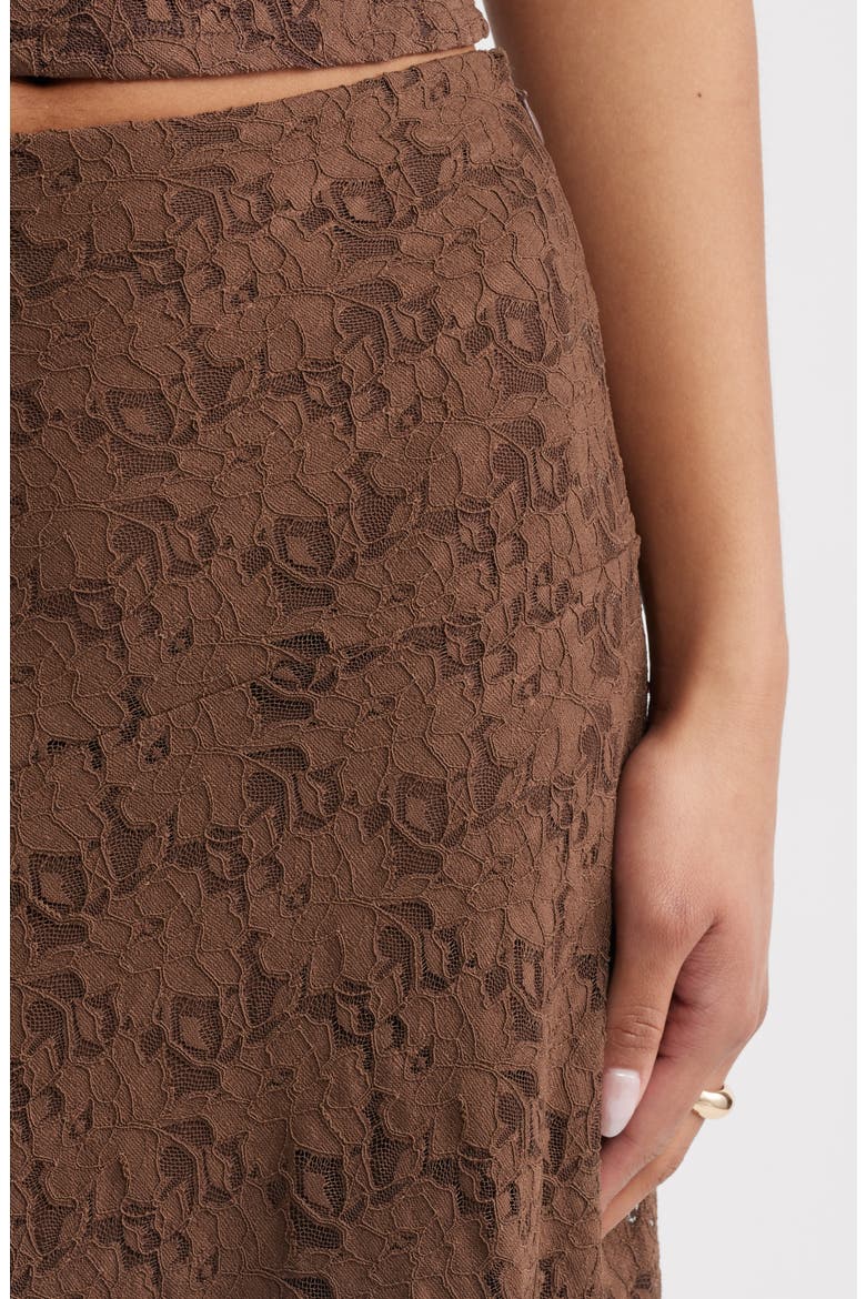 Lace Maxi Skirt, Alternate, color, BROWN TERRA