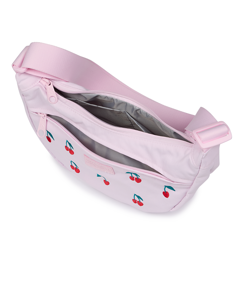 Unphased Crossbody Small FX, Alternate, color, Pink Ice Cherry Embroidery