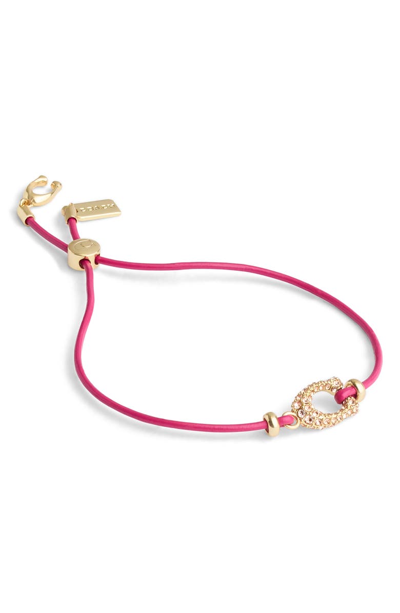 COACH Pavé-C Slider Bracelet, Alternate, color,