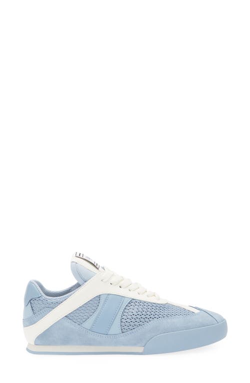 Chloé Kick Leather And Mesh Sneakers In Pearl Blue