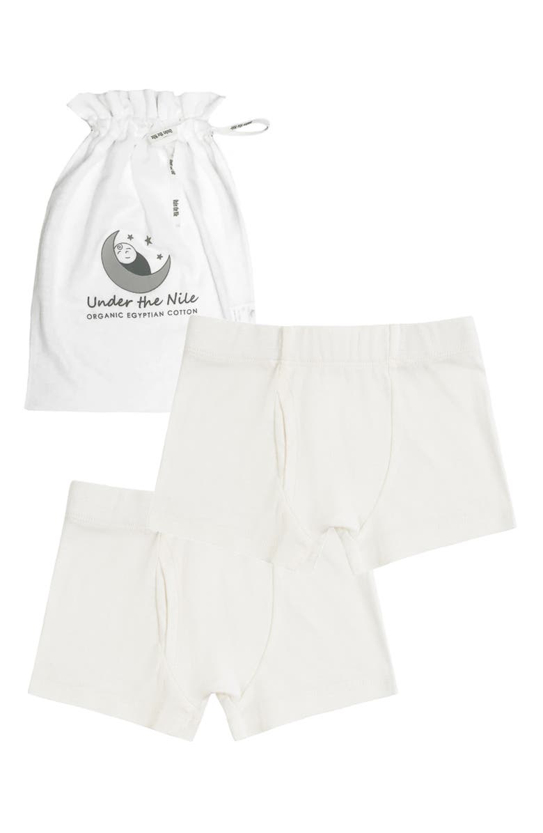 Under the Nile Kids' 2-Pack Organic Cotton Boxer Briefs, Main, color, 