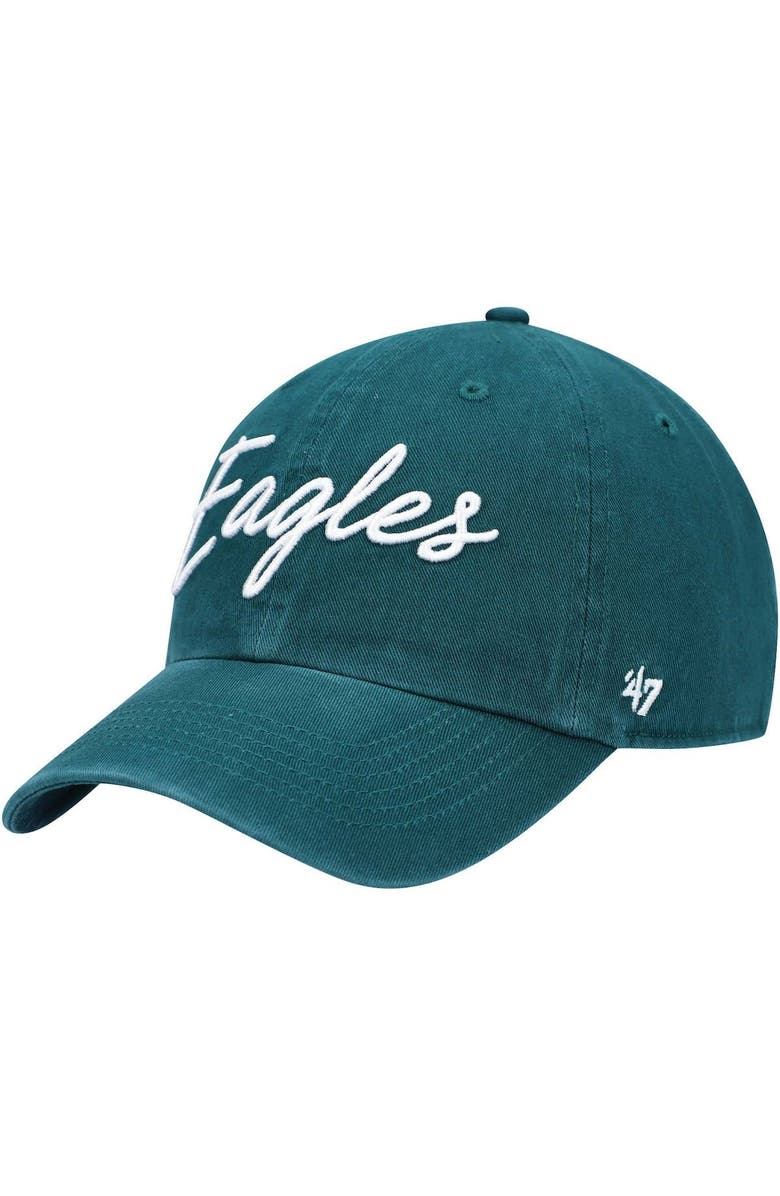 '47 Women's '47 Midnight Green Philadelphia Eagles Vocal Clean Up Adjustable Hat, Alternate, color,