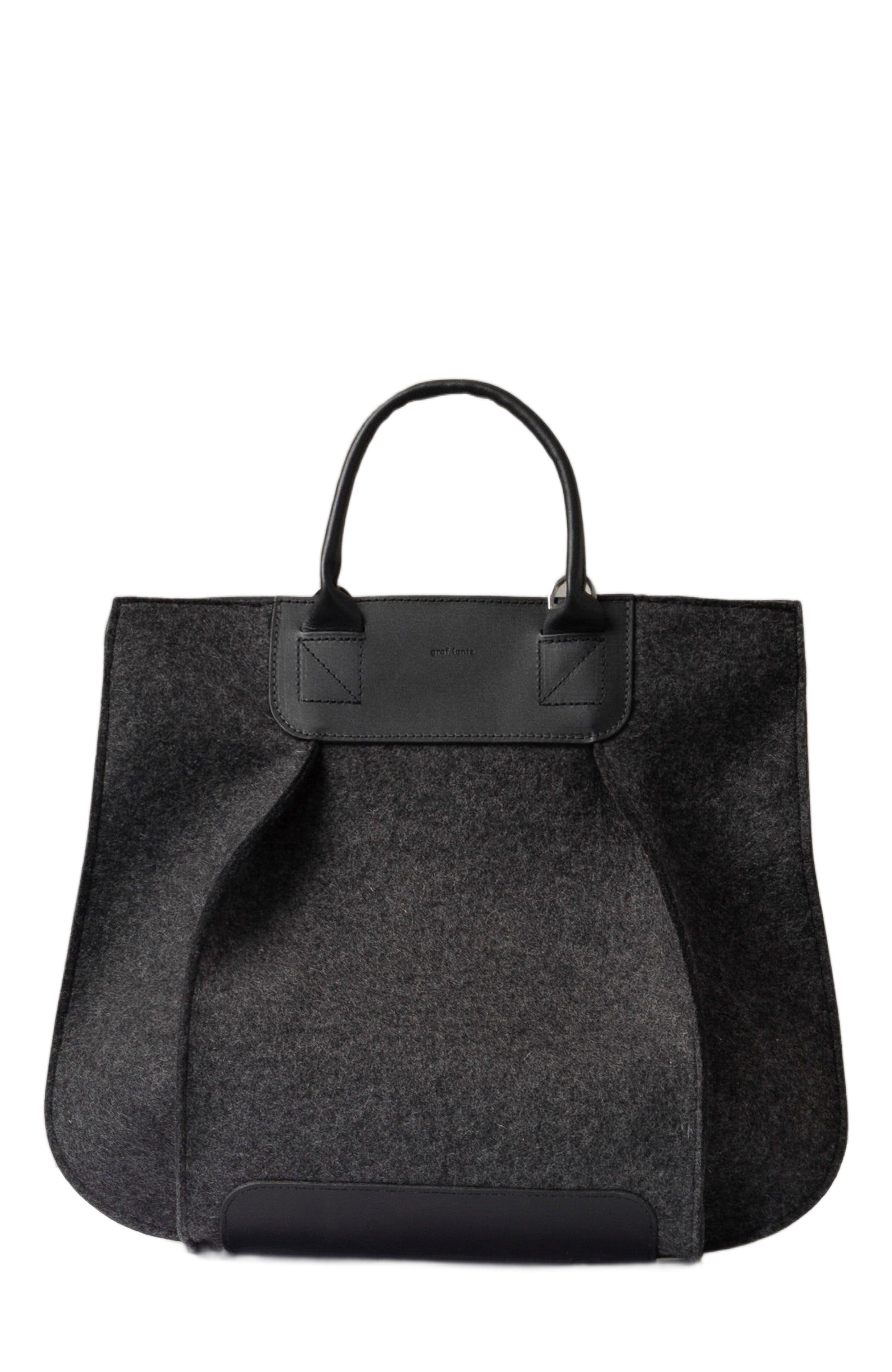 Graf Lantz Frankie Merino Wool Tote, Alternate, color, Charcoal Black