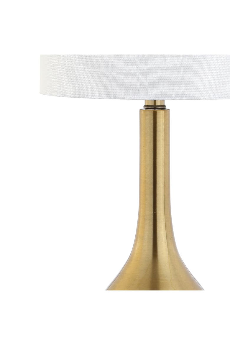 Dylan 25" Metal/Crystal Teardrop LED Table Lamp, Alternate, color, Brass Gold