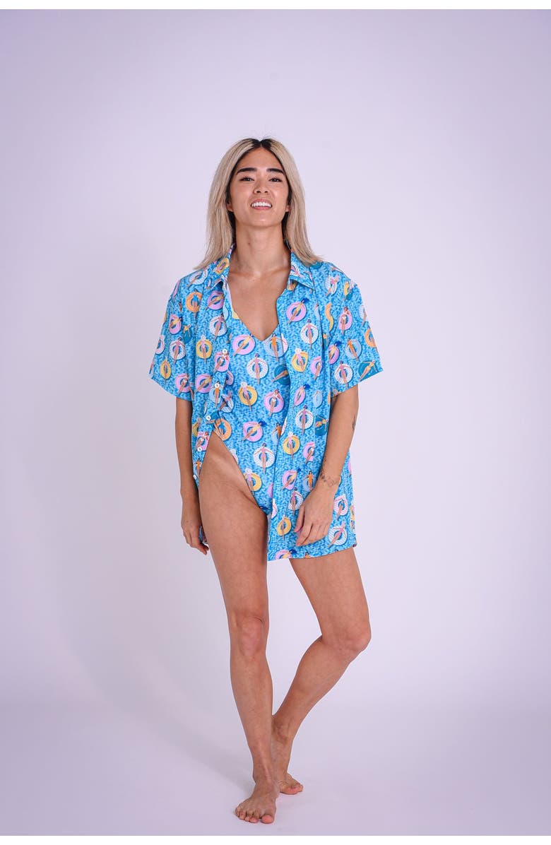 OOSC Poolside Men's Short Sleeve Shirt, Alternate, color, Multi