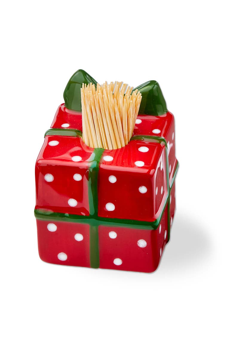 Multicolor Ceramic Toothpick Holder Set for Kitchen Serving, Main, color, Red