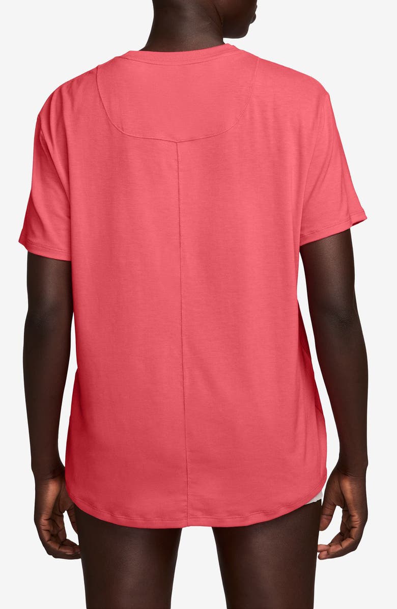 Nike One Relaxed Dri-FIT T-Shirt, Alternate, color, Coral/White