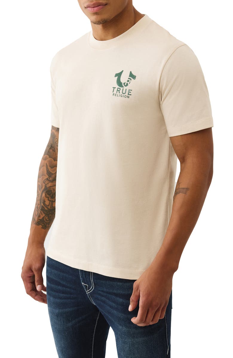 True Religion Mixed Logo Graphic T-Shirt, Alternate, color, Fog