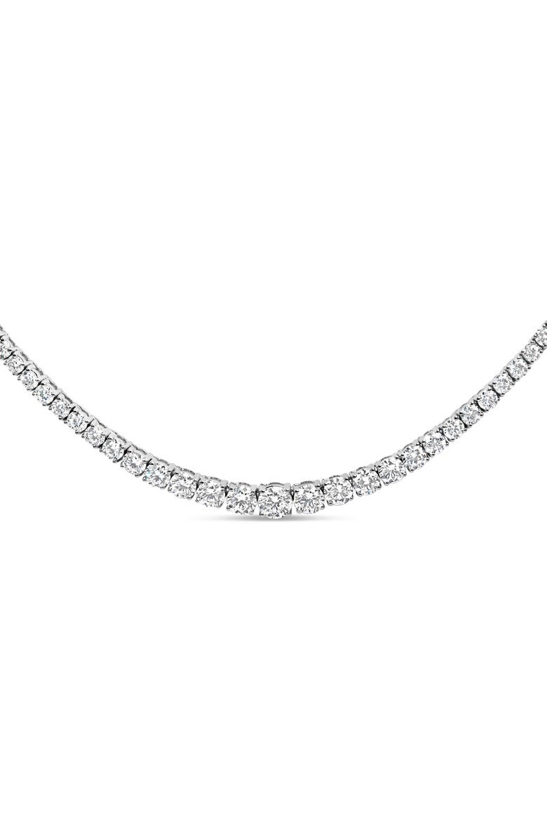Haus of Brilliance 14K White Gold 10.0 Cttw Graduated Lab-Grown Diamond Tennis Necklace, Alternate, color, White