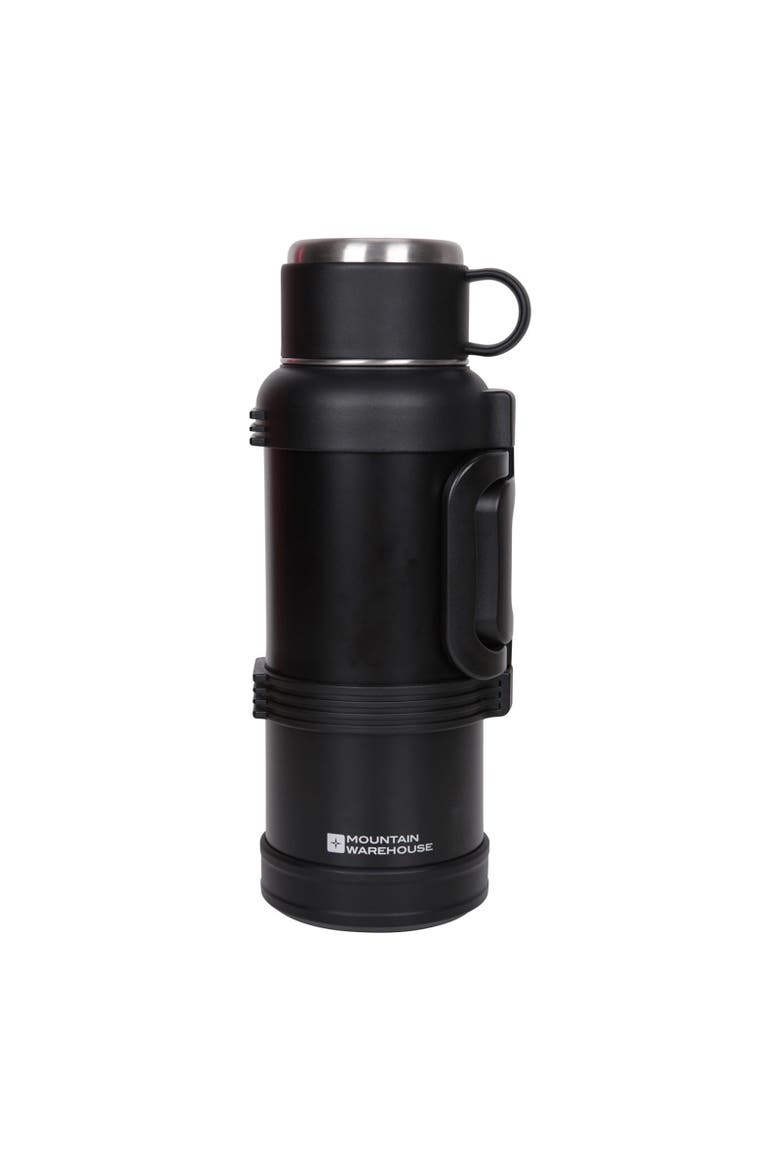 Camping Flask & Cup Set, Main, color, Black
