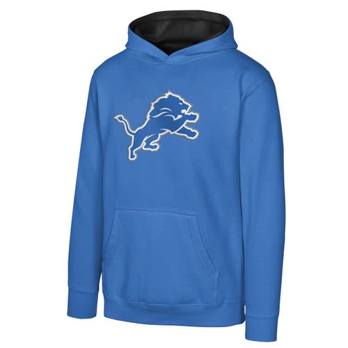 Outerstuff Kids'  Youth Blue Detroit Lions Prime Pullover Hoodie