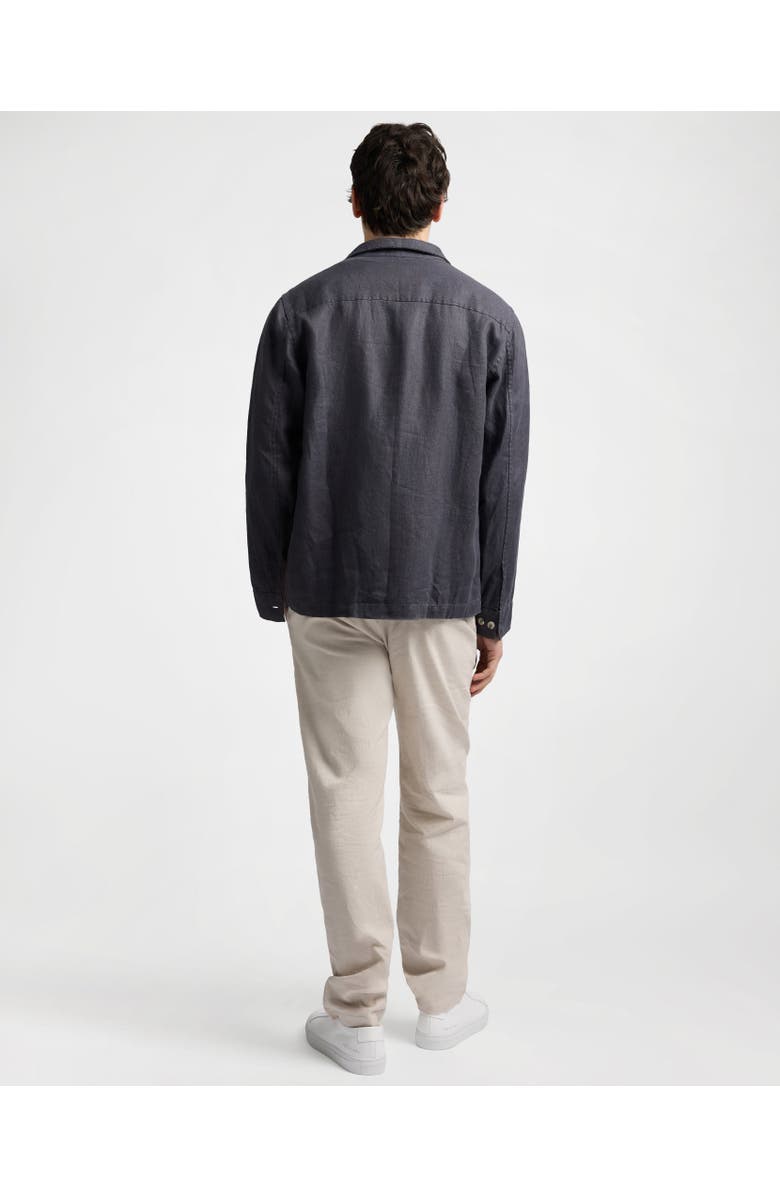 Onia Linen Herringbone Overshirt, Alternate, color, Carbon