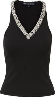 Veronica Beard Ayres Jeweled Tank