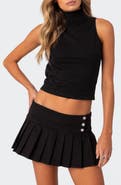 EDIKTED Mock Neck Open Back Crop Top