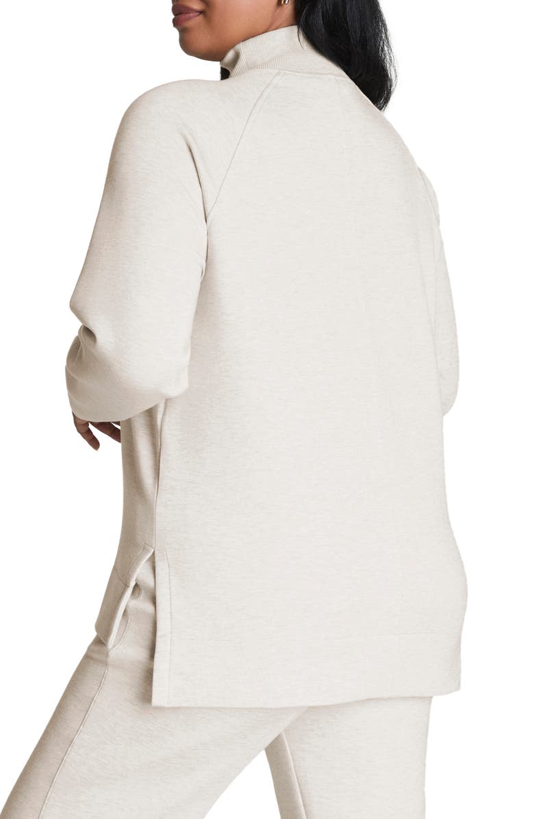 SPANX<sup>®</sup> Air Essentials Brushed Half-Zip Sweatshirt, Alternate, color, Heather Cream