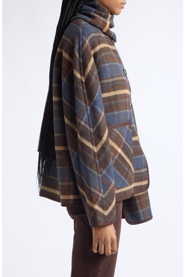 Martine Dickey Scarf Coat, Alternate, color, NAVY MULTI
