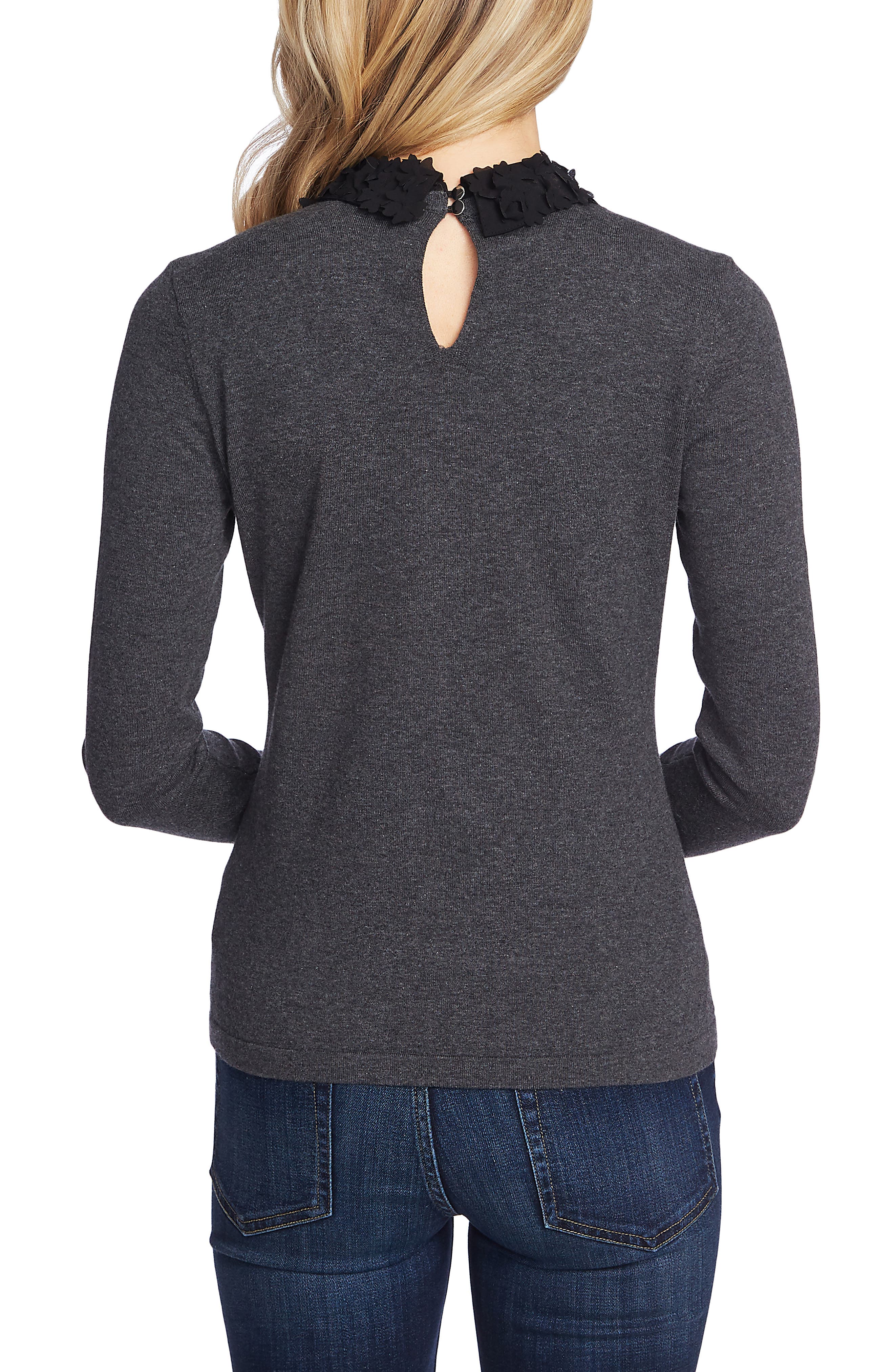CeCe Embellished Collar Sweater (Women) | Nordstromrack