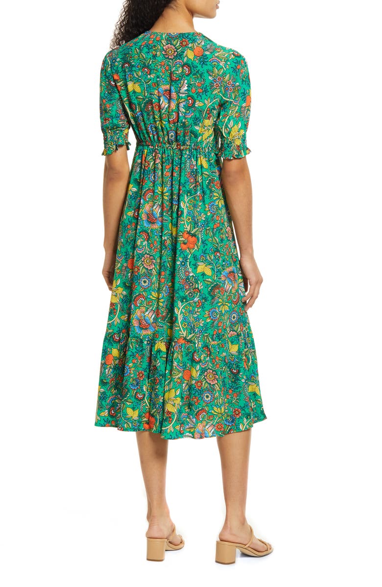 Boden Sienna Floral Print Midi Tea Dress, Alternate, color, 