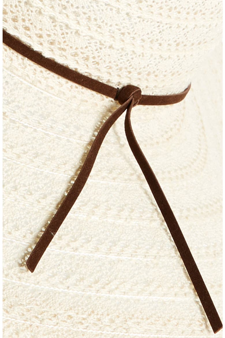 Floppy Lace Hat, Alternate, color, IVORY