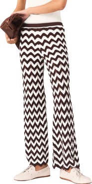 maje Zigzag crochet trousers