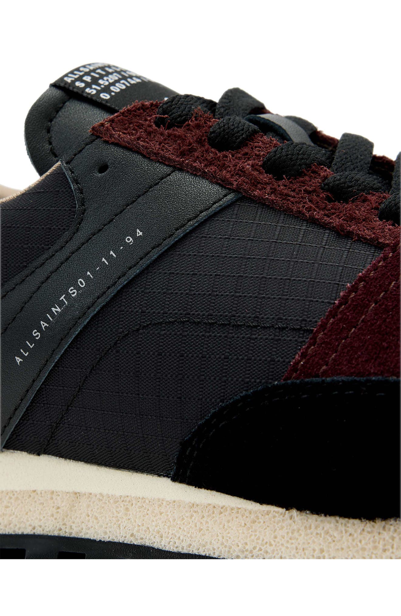 AllSaints Viggo Sneaker, Alternate, color, Black/ Silver/ Red