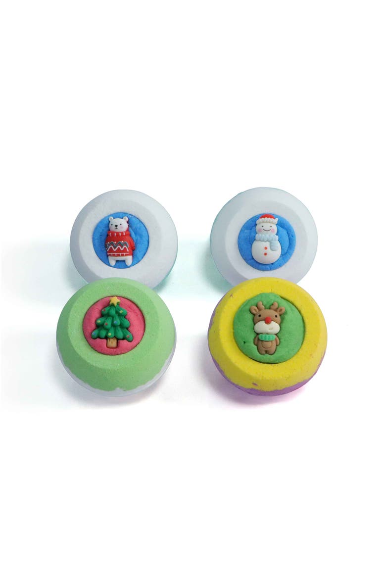 Happy Holidays Aromatherapy Bath Bombs, Alternate, color, Green
