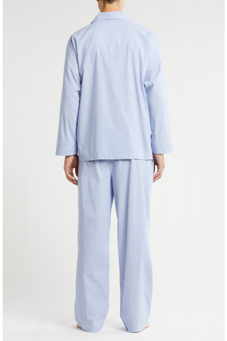 Plaid Poplin Pajamas, Alternate, color, BLUE CHAMBRAY