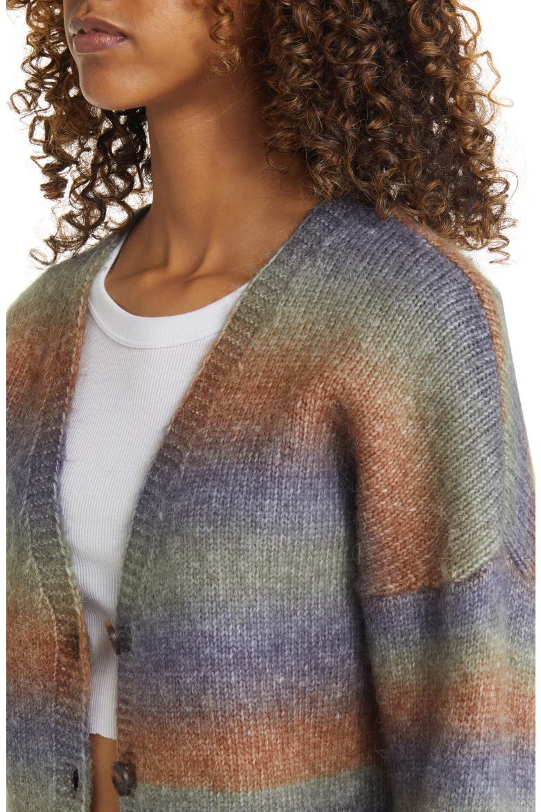 Space Dye Crop Cardigan, Alternate, color, BLUE- GREEN SPACEDYE