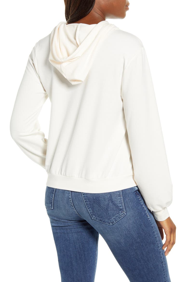 Tassel Tie Pullover Hoodie, Alternate, color, IVORY