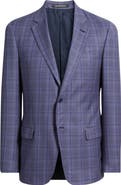 Emporio Armani Purple & Grey Check Virgin Wool Sport Coat