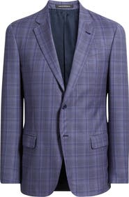 Emporio Armani Purple & Grey Check Virgin Wool Sport Coat